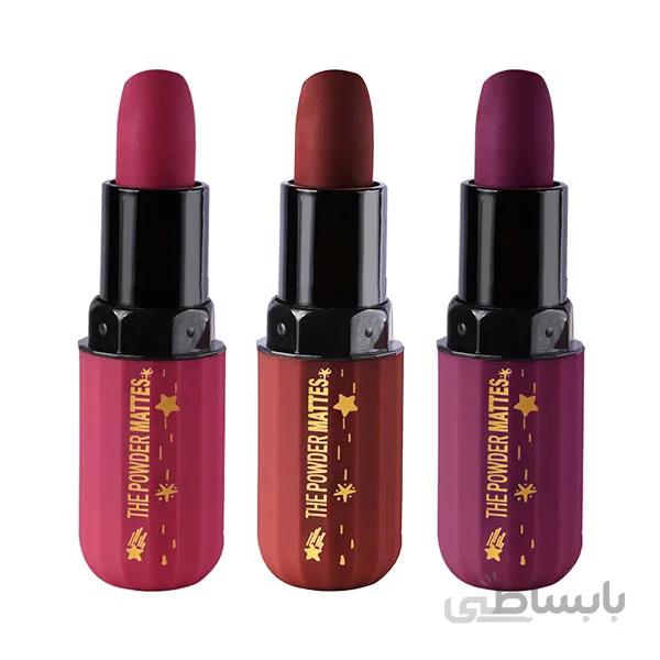 ست ۳ تایی رژ جامد مات آرت اسکین تتو مدل پودر (Artskin Tato The Powder Mattes Lipstick-Code 08)