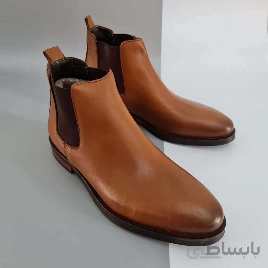 نیم بوت چرم طبیعی مردانه kb109