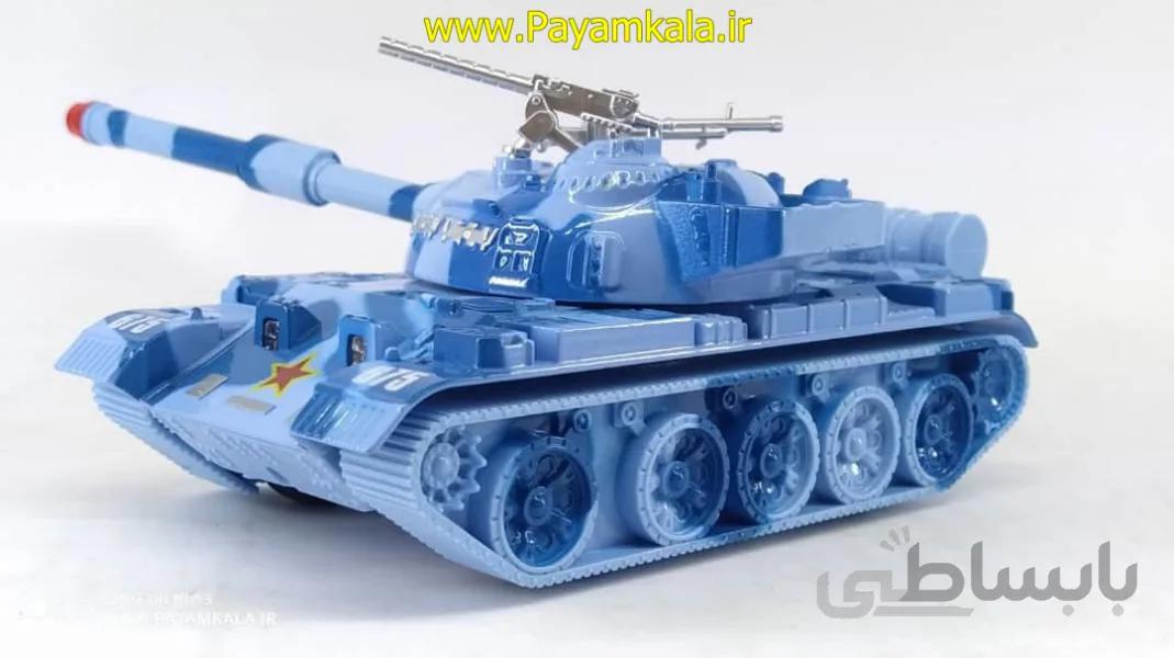 اسباب بازی فلزی تانک جنگی (کد 675-D) آبی
