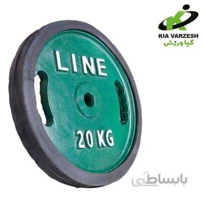وزنه هالتر دور لاستیک 20 کیلویی جفتی ا Weightlifter round tire 20 kg pair