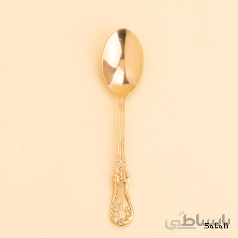 قاشق مرباخوری برنجی طلایی مدل جین