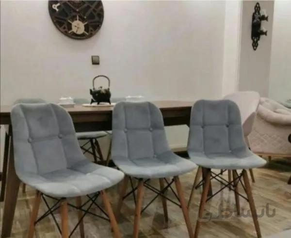 صندلی فایبر گلاس با روکش پارچه ای