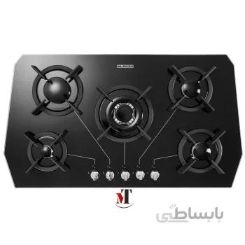 اجاق گاز ۵ شعله شیشهای استیل البرز مدل G-5905 ا oven of Alborz Steel model G-5905