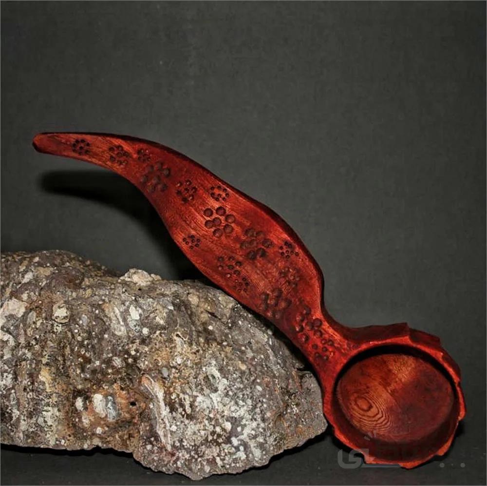 قاشق چوبی طرح برگ فانتزی ا Wooden spoon design, leaves fancy