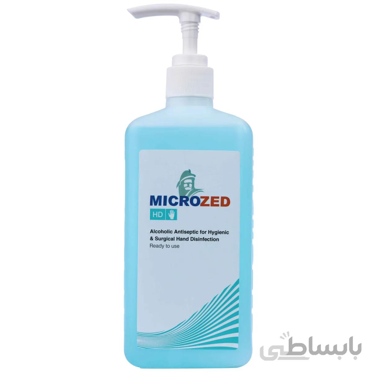 محلول ضد عفونی کننده دست ۵۰۰ میلی لیتر میکروزد ا Microzed Alcoholic Antiseptic Hand Disinfection 500 ml