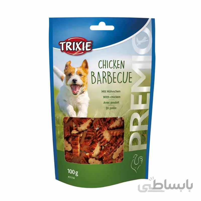 تشویقی سگ تریکسی مدل Chicken Barbecue وزن 100 گرم