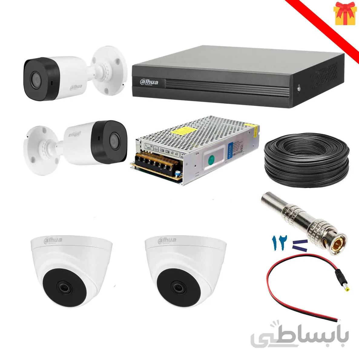 پکیج 4 دوربین مداربسته داهوا B1-T1A21P + هدیه ویژه