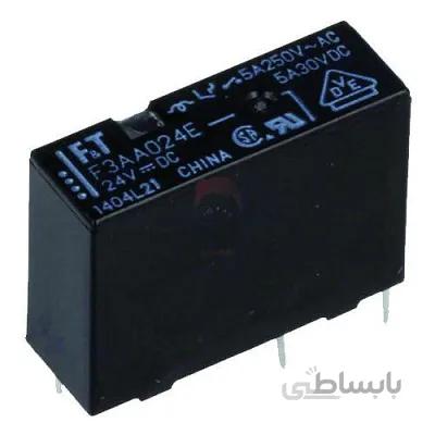 رله پکیجی F&T پایه معکوس 24 ولت 4 پین تک کنتاکت