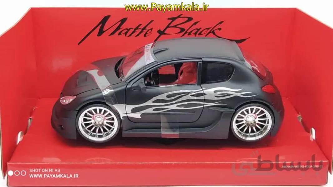 ماکت فلزی پژو 206 (206 TUNING BY WELLY)(1:24) مشکی