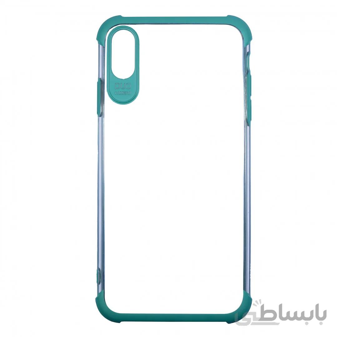 قاب گوشی اپل iPhone XS Max شفاف دور رنگی مدل DUO