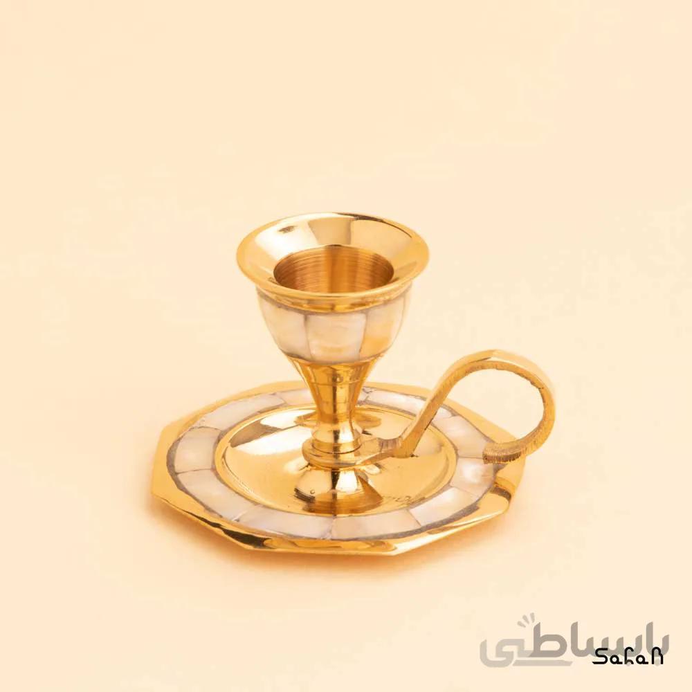 شمعدان انگشتی برنجی صدفی کد 306313