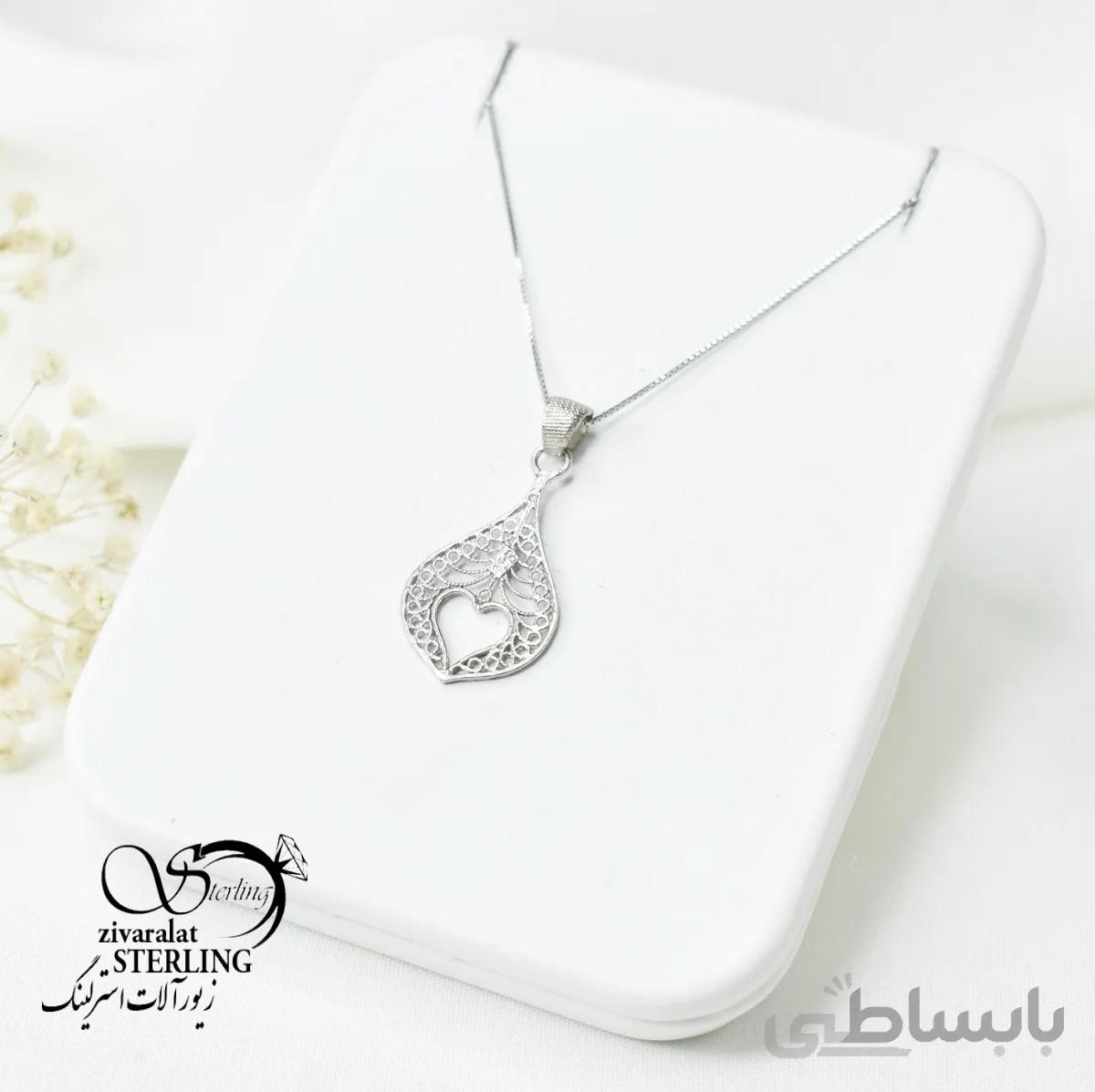 گردنبند نقره زنانه تمام تراش