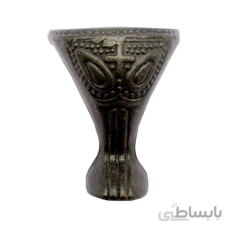 پایه آنتیک دودی طرح صلیبی طول 30 میلیمتر