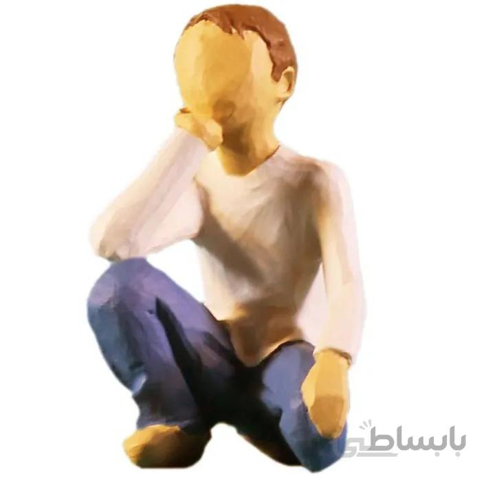 مجسمه امین کامپوزیت مدل کودک کنجکاو کد 44