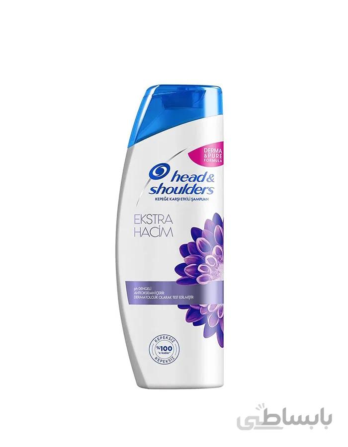شامپو ضدشوره و حجم دهنده ekstra hacim هد and شولدرز head and shoulders با حجم 400میلی