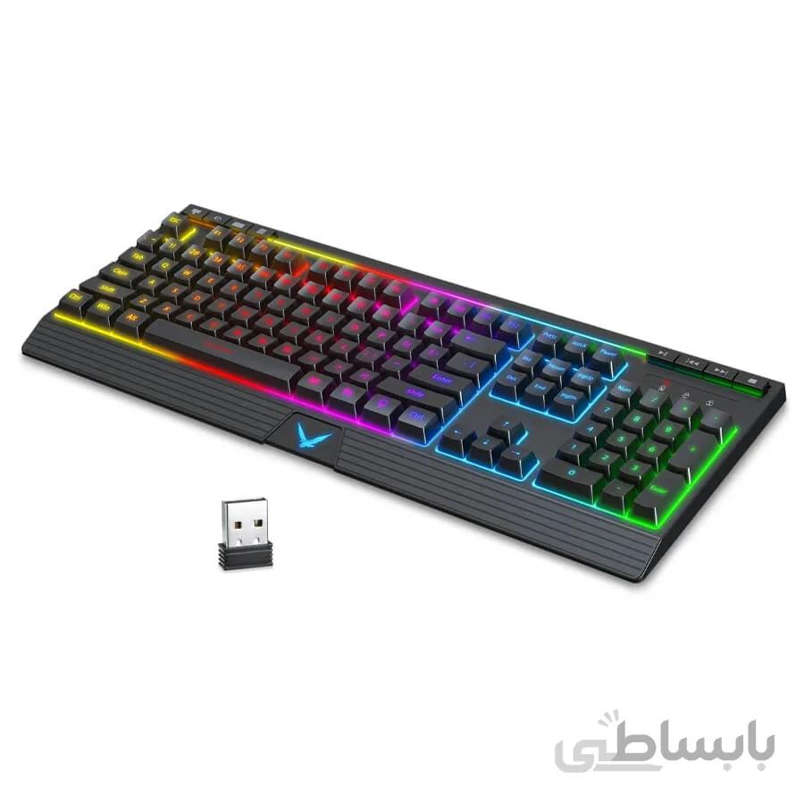 کیبورد گیمینگ بی سیم K21 TopMate Rainbow