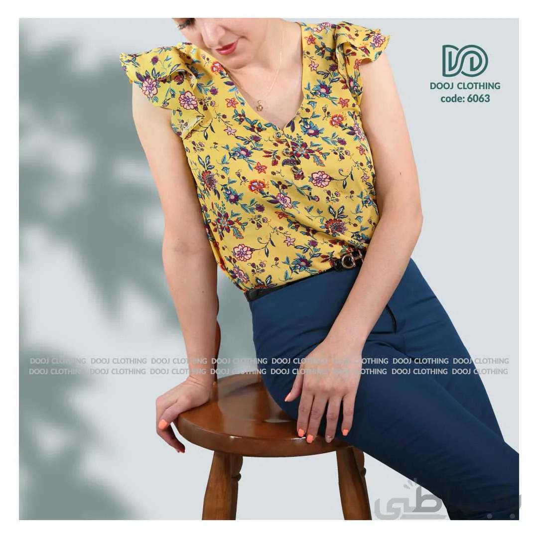 شومیز طرحدار تابستانه کد 6063