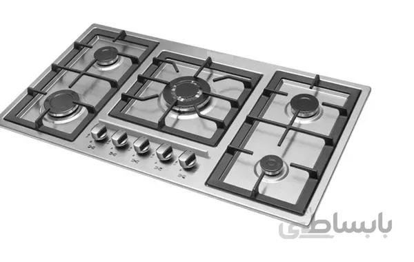 اجاق گاز صفحه ای 5 شعله استیل تاکنوگلد مدل G106 ا TacnoGold G106 Gas Hob