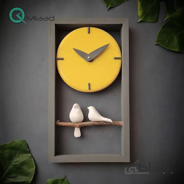 ساعت دیواری چوبی دست ساز مدل 105
