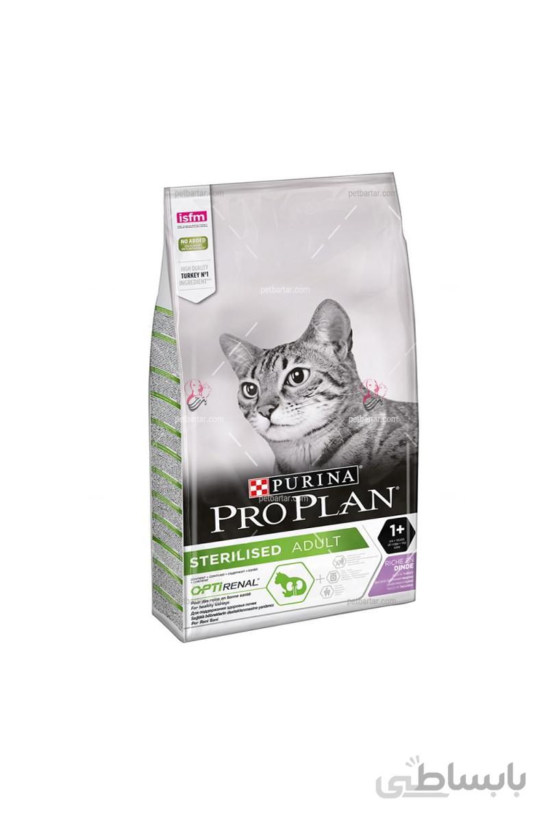 غذای خشک گربه عقیم شده با بیماری کلیوی پروپلن مدل اپتی رنال طعم بوقلمون ۳ کیلویی | Pro Plan Original Sterilized Adult Cat Optirenal Rich in Turkey