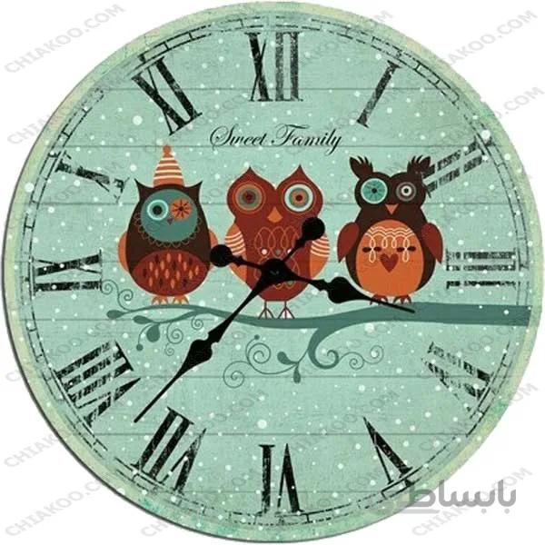 ساعت چاپی طرح جغد کد 1- 40-5009