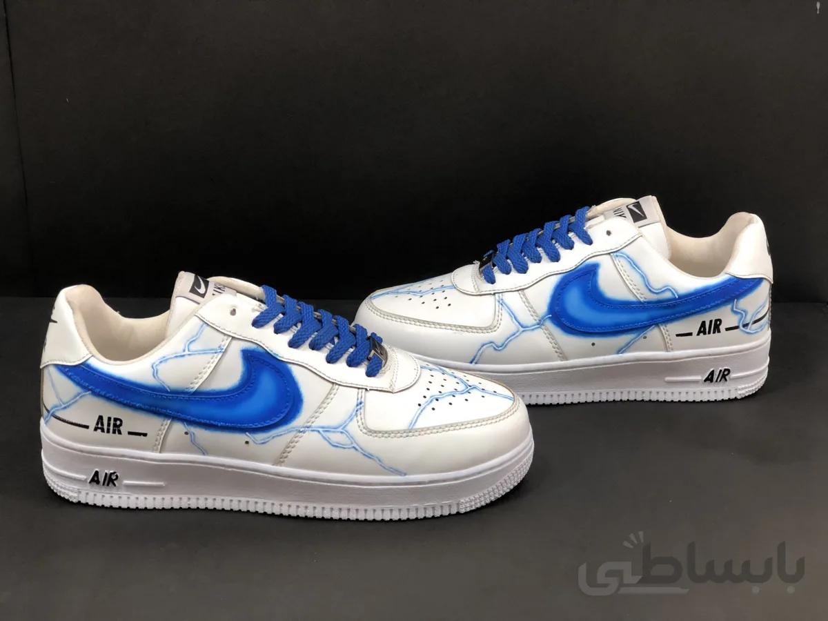 کتونی نایک ایرفورس۱ طرح رعدو برق ا Nike Air Force 1 custom
