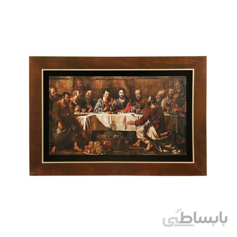 تابلو نقاشی چوبی لوتوس مدل شام آخر حضرت مسیح کد FWB-120X80-F2