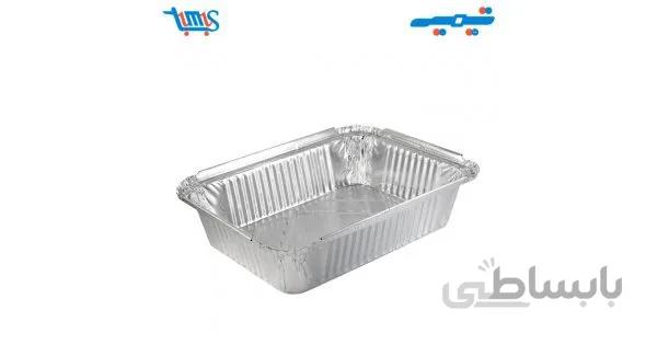 ظرف آلومینیومی دو پرس با درب ( 500 عددی )