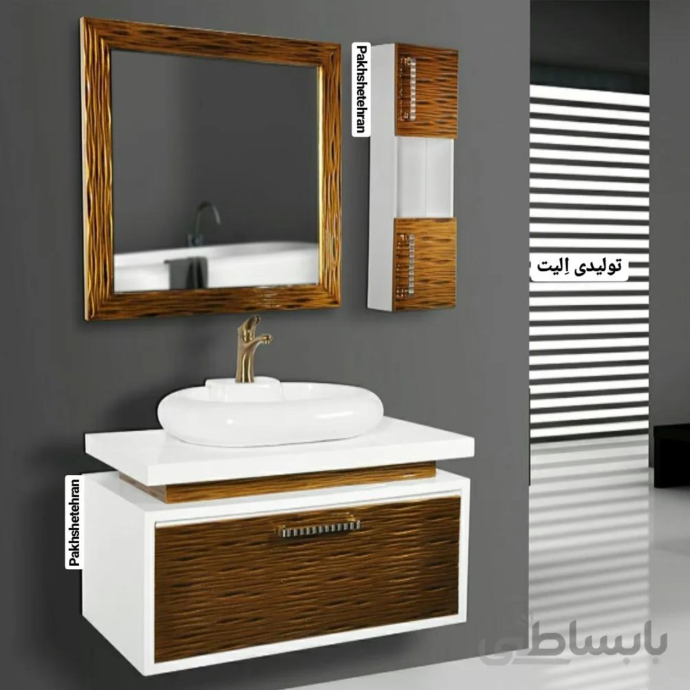 روشویی کابینت دار سوفیا طلایی84 سانت ا روشویی کابینت دار سوفیا طلایی84 سانت