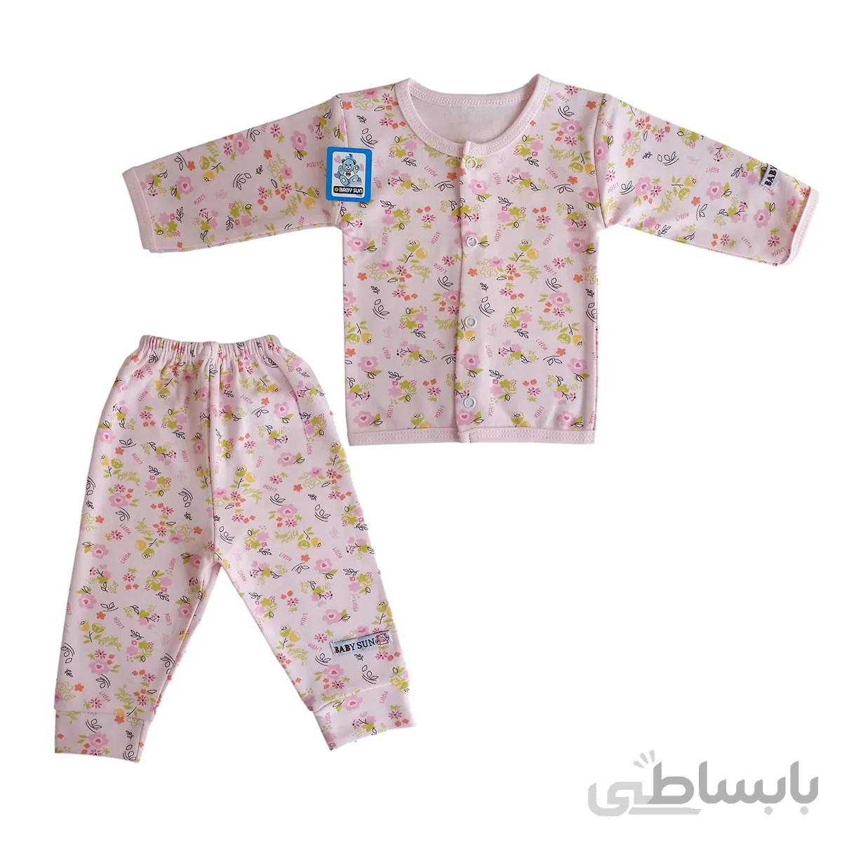 ست شومیز و شلوار نوزادی بی بی سان طرح کیانا