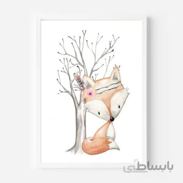 تابلو فانتزی اتاق کودک مدل روباه
