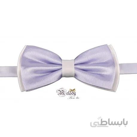 پاپیون سری مندو - مردانه (یاسی براق و سفید)