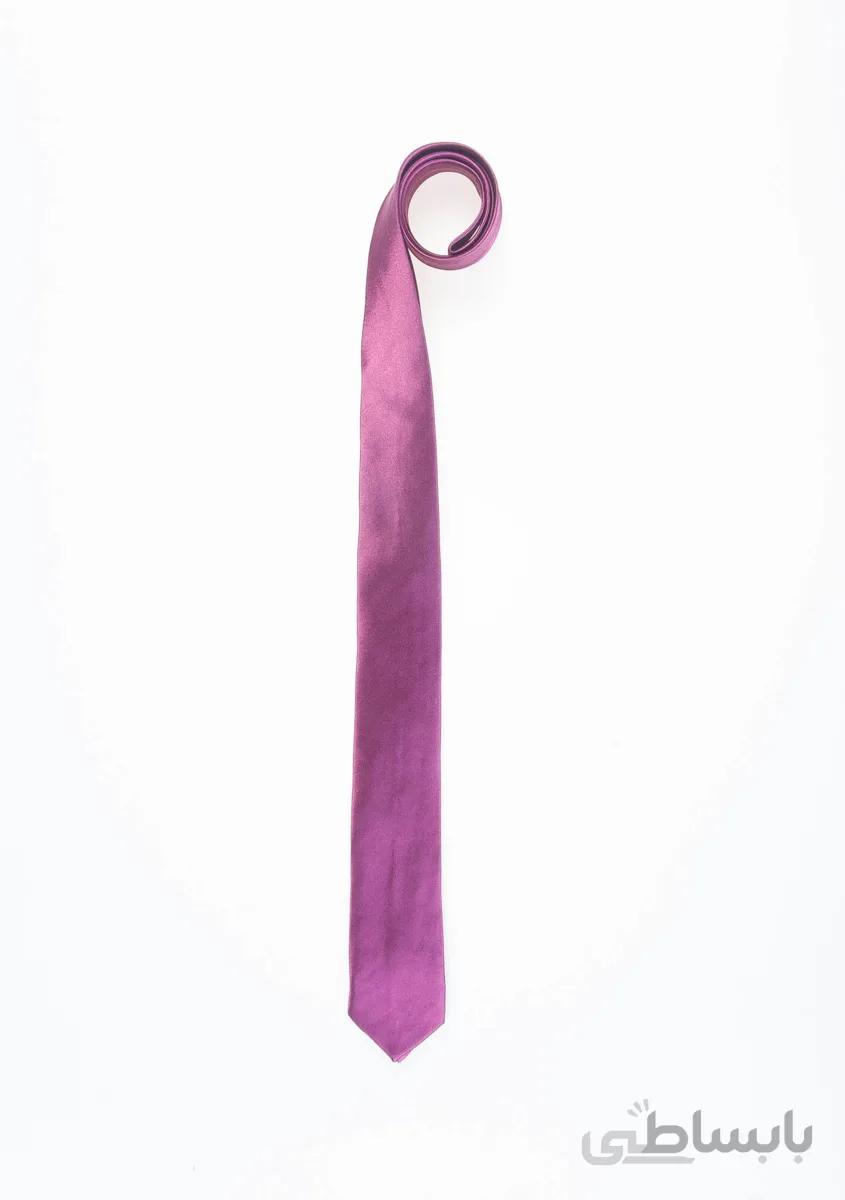 کراوات مردانه ساده ارغوانی T1045