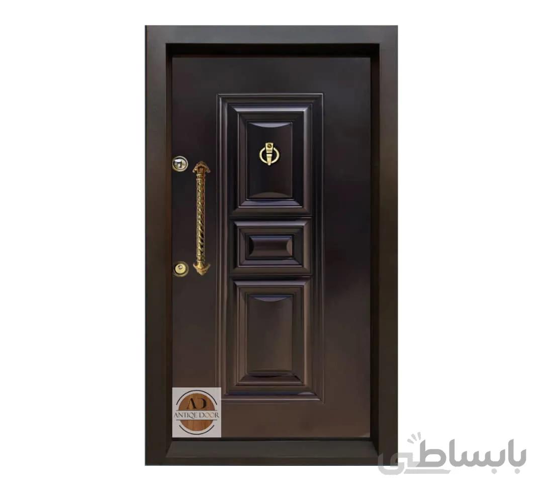 درب ضد سرقت روکش فلزی مدل پردیس ونگه - چپ بازشو