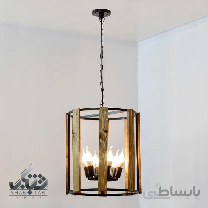لوستر مدرن استوانه شش شعله سرپیچ E14