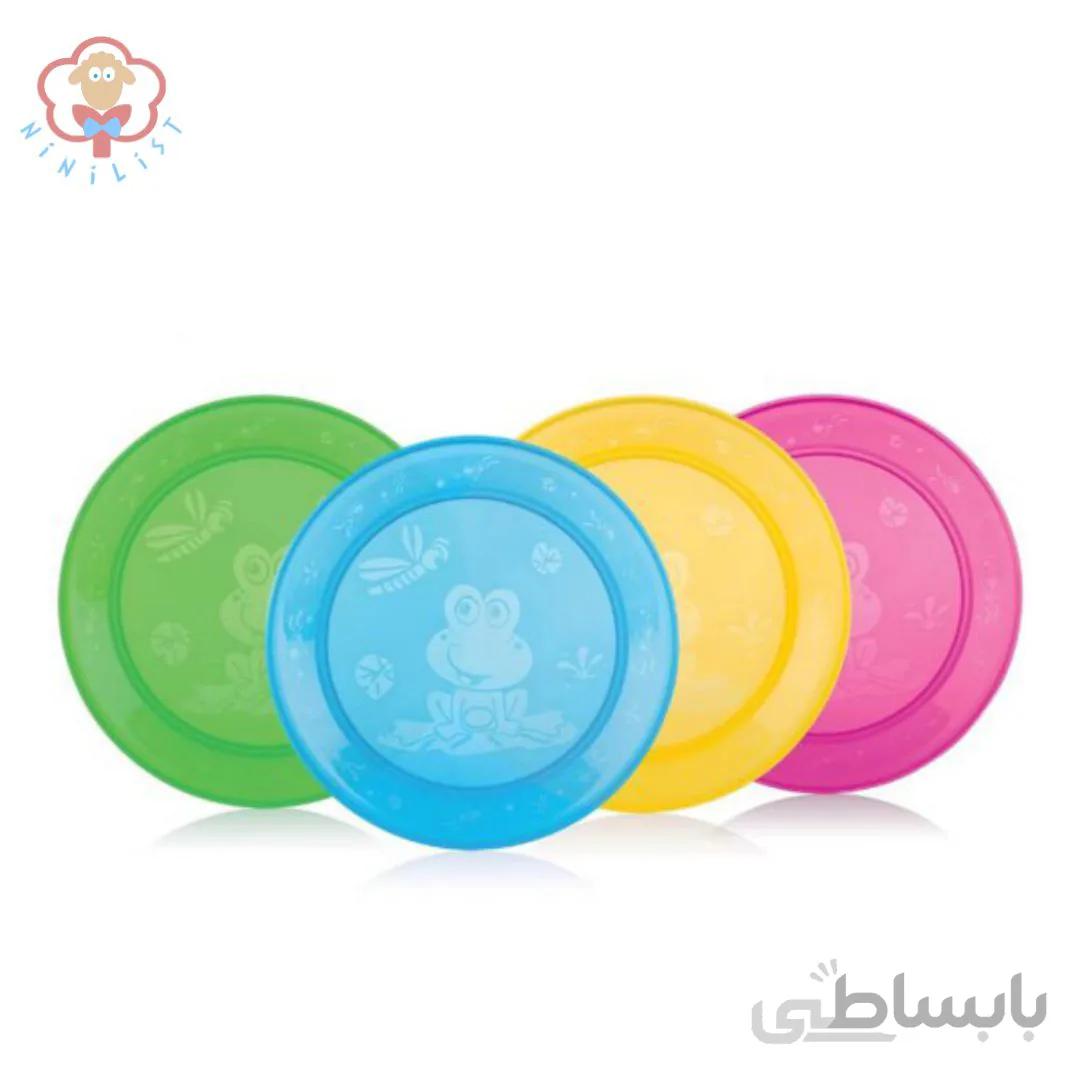 بشقاب ۴ عددی رنگارنگ نابی Nuby