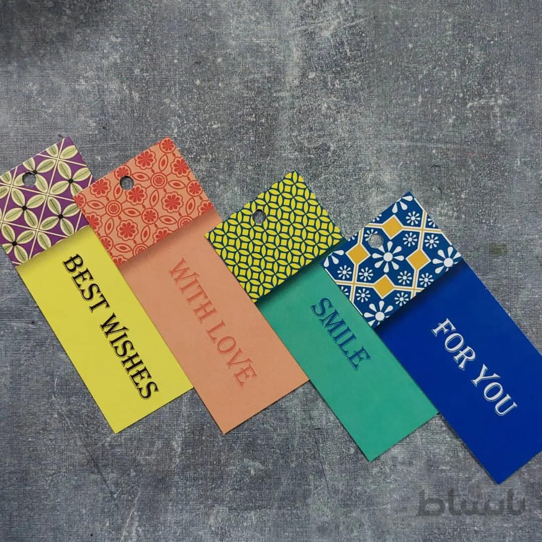 گیفت تگ رنگی ( 4 عددی )