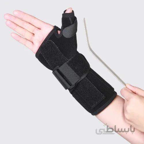 مچ بند آتل دار تک سایز (نئوپرن) (با آتل شست) طب و صنعت کد 36800 ا Tebosanat Free Size Neoprene Wrist & Thumb Splint
