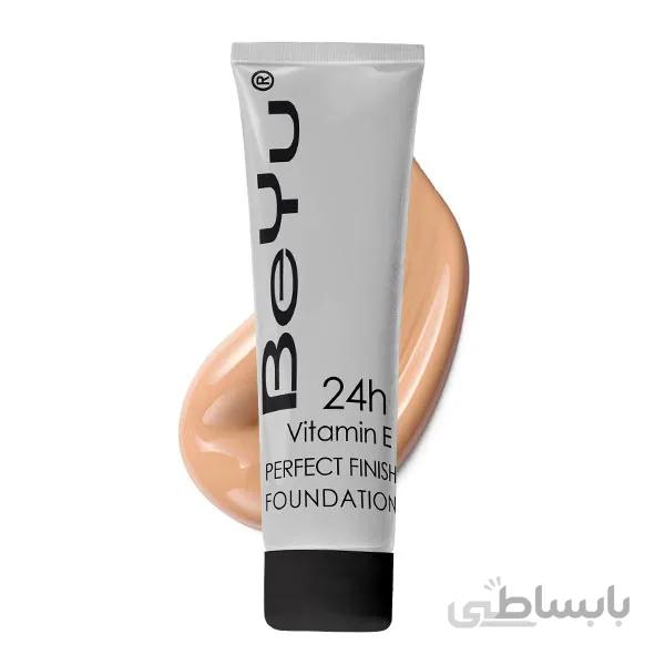 کرم پودر۲۴ ساعته ضد آب بیو (Beyu 24h Vitamin E Perefect Finish Foundation)