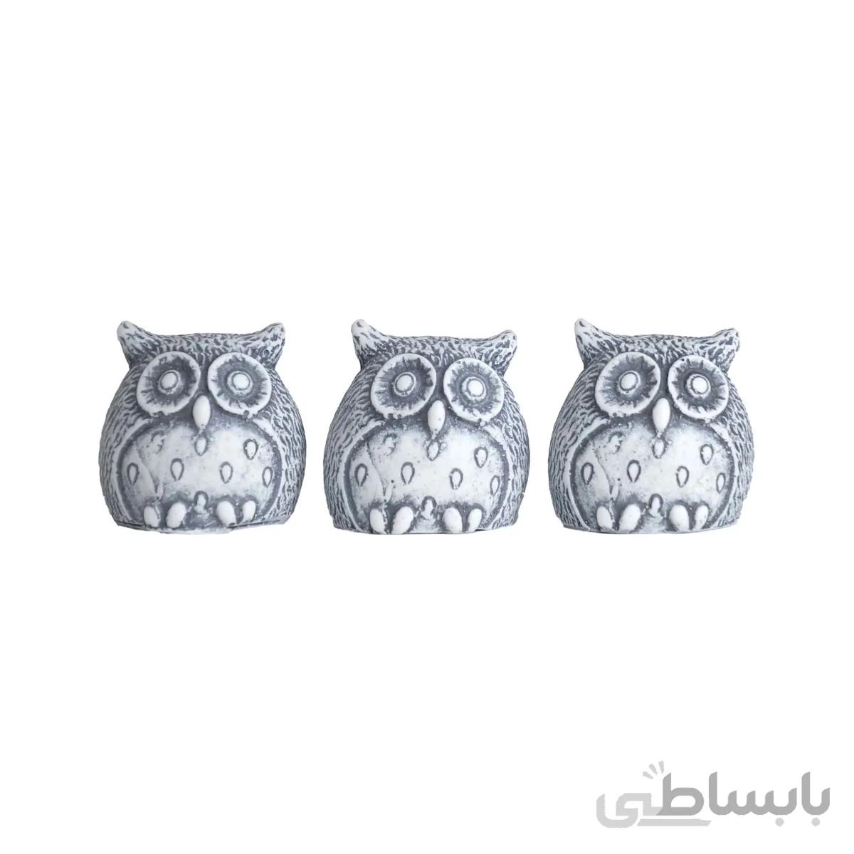مجسمه جغد مجموعه سه عددی