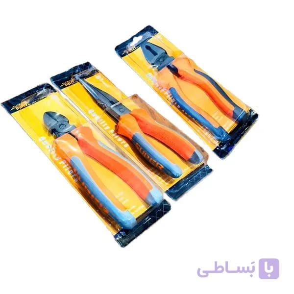 مجموعه ۳ عددی انبردست، سیم چین و دم باریک