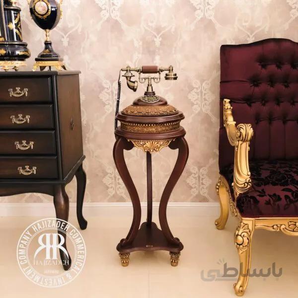 والتر تلفن ایستاده 3 پایه چوبی قهوه ای T820