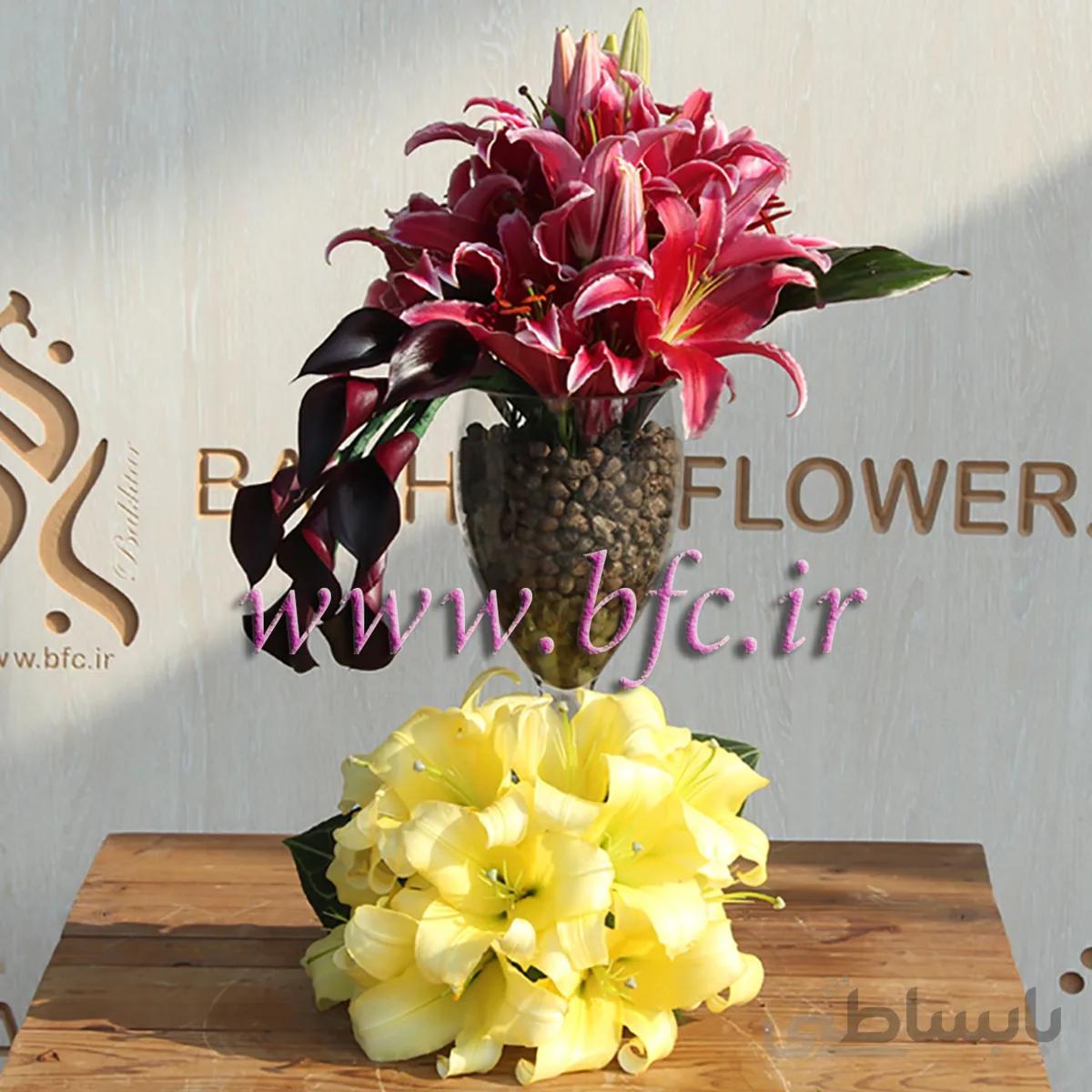 جام شیشه ای با لیلیوم و شیپوری