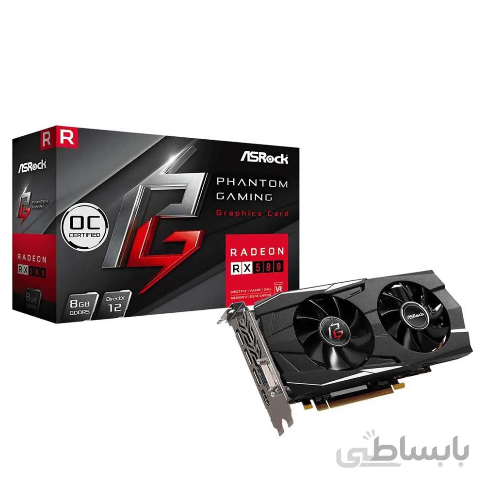 گرافیک ازراک مدل AMD Radeon RX580 OC ا Asrock AMD Phantom Gaming D Radeon RX580 8G OC