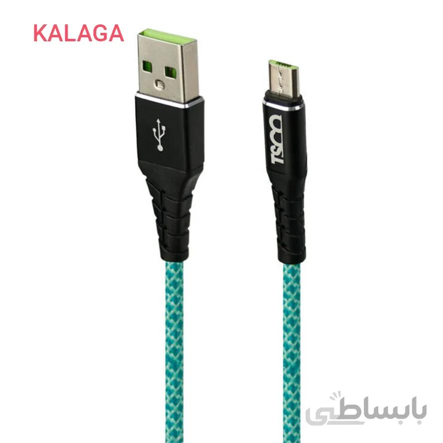 کابل شارژ و انتقال دیتا میکرو تسکو مدل tc a204 سبز ا TC A204 TSCO DATA CABLE