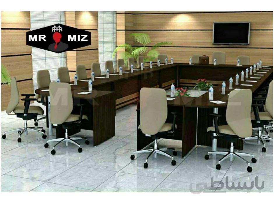 میز کنفرانس یو شکل تعداد 25 نفره کد d248