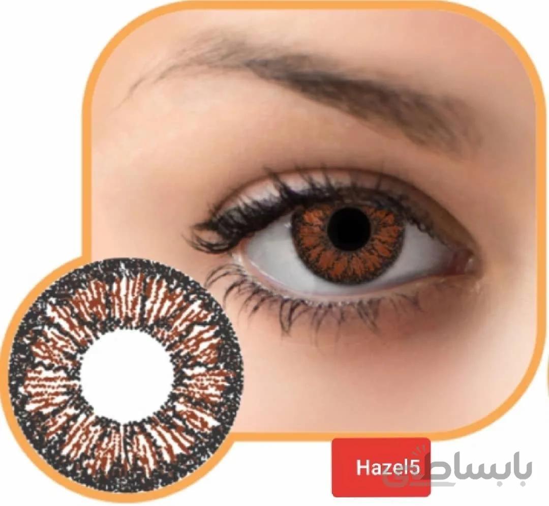 لنز رنگی گلامور سری عسلی hazel 05