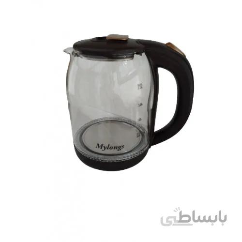 کتری چای ساز شیشه ای همراه کفی گرد