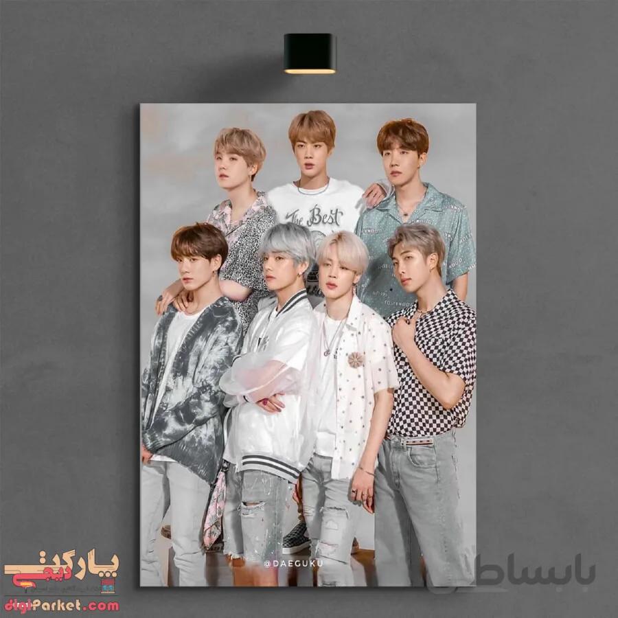 تابلو بوم گروه BTS کد bts-01 ا BTS panel canvas and chassis