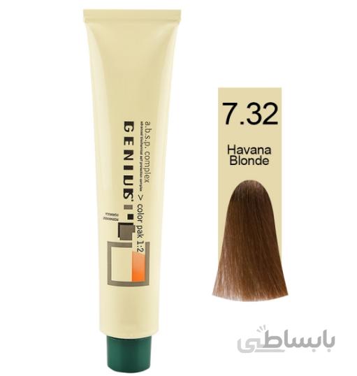 رنگ مو جنيوس شماره 7.32 حجم 100 ميلي ليتر رنگ بلوند هاوانا